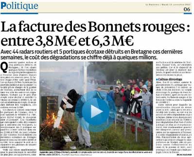 Facture des bonnets rouges