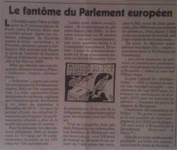 Le fantôme du Parlement européen dans Le Canard enchaîné