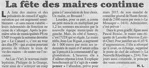 Fête des maires - Canard enchaîné