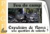 Feu de camp pour les Roms