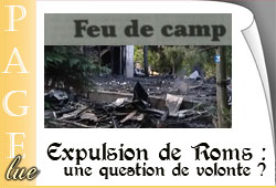 Feu de camp pour les Roms