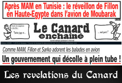 Le réveillon de Fillon en Egypte, Une du Canard enchaîné