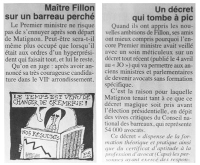 Fillon, décret, avocat