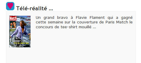 Flavie Flament dans Paris Match