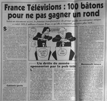 France télévisions Canard enchaîné