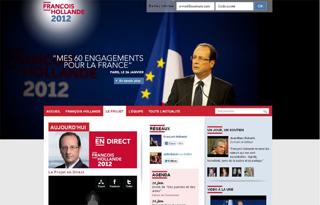 Site www.francoishollande.fr