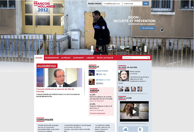 Site web de campagne de François Hollande