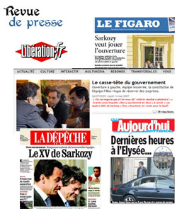 Les Unes de la presse