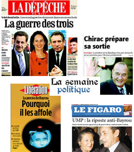 Bayrou, Sarkozy, Royal