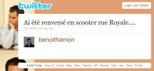 Hamon et l'histoire du scooter sur Twitter