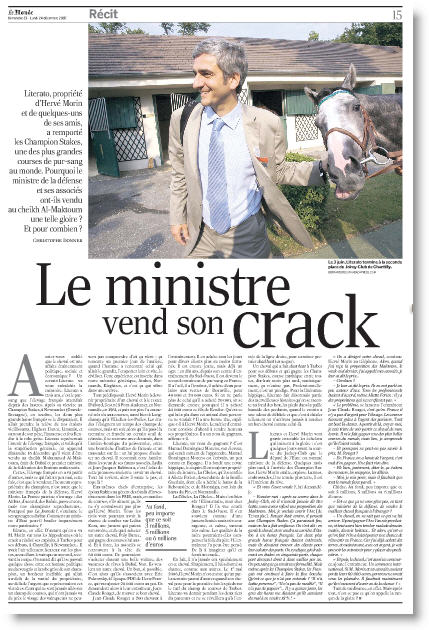 Hervé Morin et son cheval