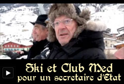 Hervé Novelli au ski et au cleb Med