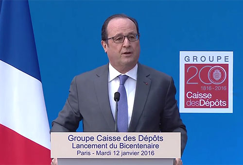 Hollande, caisse des dépôts 200 ans