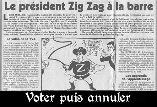 Hollande, président Zig Zag