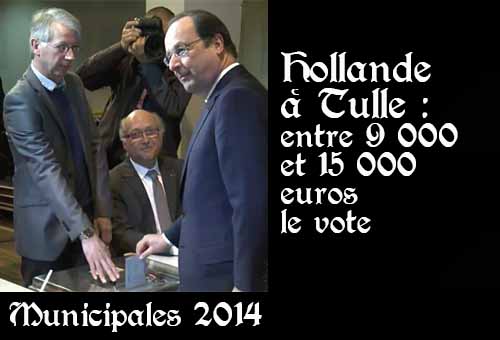 Hollande vote à Tulle