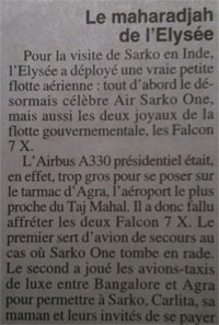 Inde Avion Canard enchaîné