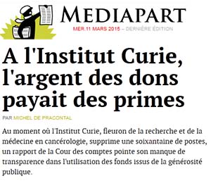 Institut Curie - Mediapart