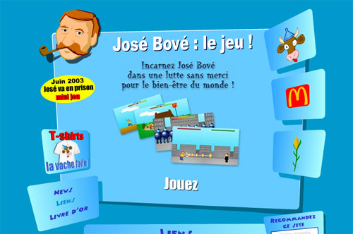José Bové, le jeu