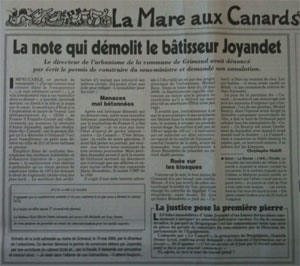 Joyandet et les exemplaires du Canard enchaîné