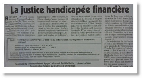 Justice handicapée