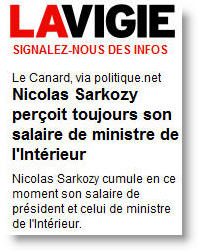 La vigie de Rue89 - Salaire de Sarkozy