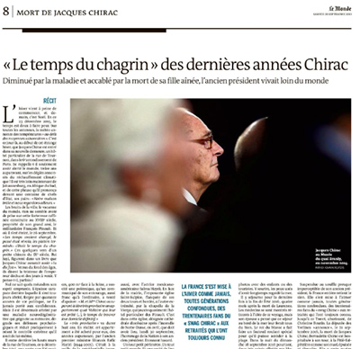 Le temps du chagrin Chirac