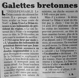 Le Drian - Galettes bretonnes - Le Canard enchainé