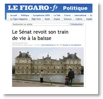 Le Figaro et le train de vie du Sénat
