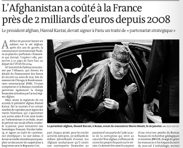 Le Monde, Afghanistan