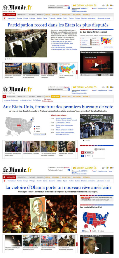 Le Monde et l'élection d'Obama