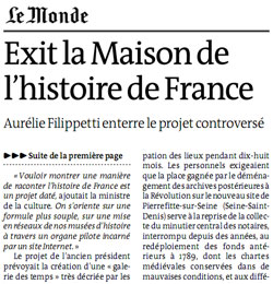 Le Monde, maison de l'histoire de France
