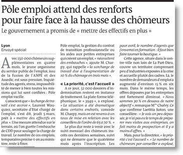 Le Monde - Pôle emploi