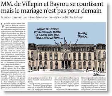 Le Monde - Villepin et Bayrou