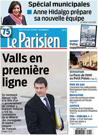 Le Parisien du 1er avril 2014