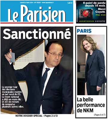 Le Parisien, 24 mars 2014