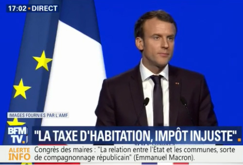 Macron fiscalité taxe d'habitation