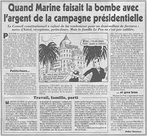 Marine Le Pen, Canard enchaîné