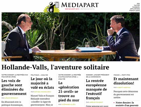 Mediapart du 26 août 2014