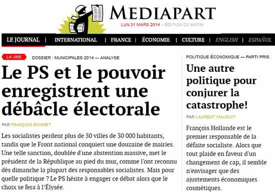 Mediapart du 31 mars 2014