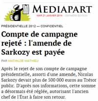 Mediapart et les amendes de Sarkozy