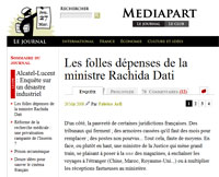 Mediapart et les dépenses de Dati