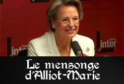 Mensonge d'Alliot-Marie