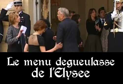 Menu dégueulasse Elysée Nicole Bricq