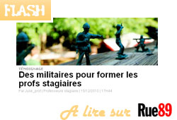 Militaires pour profs stagiaires