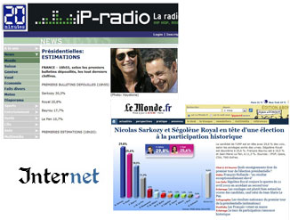 La soirée électorale sur le net