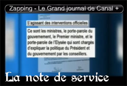 Note de service de l'Elysée