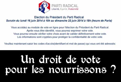 Nourrissons au parti radical