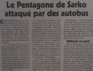 Pentagone de Sarkozy dans Le Canard enchaîné