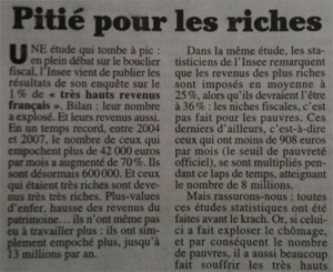 Pitié pour les riches ! Le Canard enchaîné