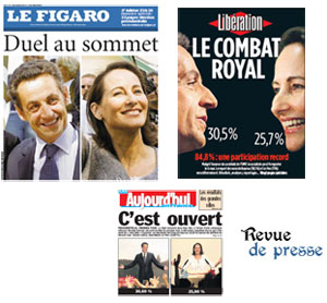 Les Unes de la presse